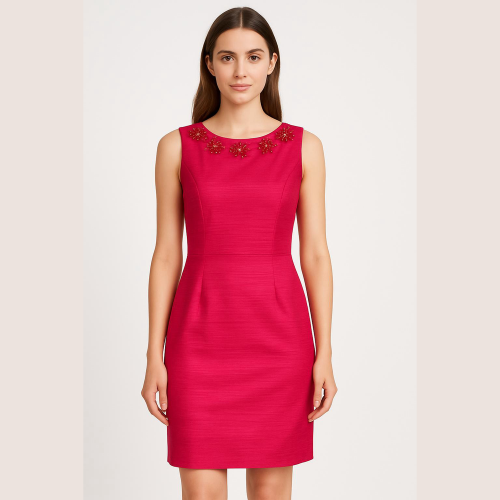 Jones New York Pink Sheath Mini Dress Cocktail